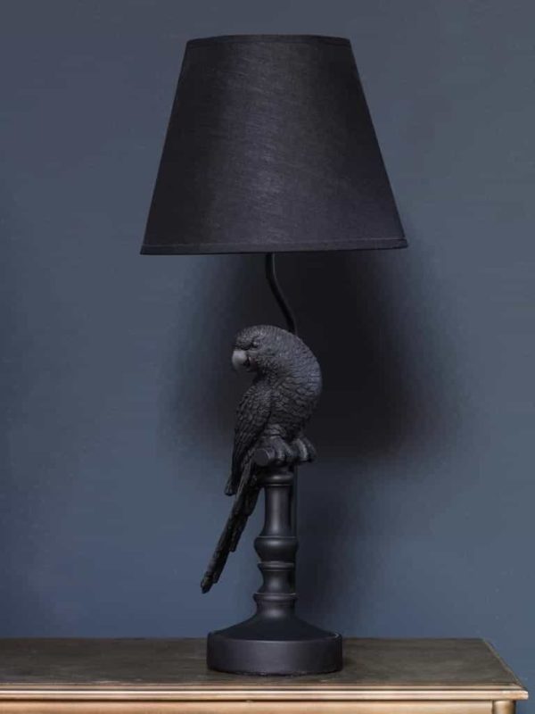 LAMPE PERROQUET NOIR DES ILES